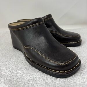 MARKON Slip on mules for women size 8.5 dark brown color